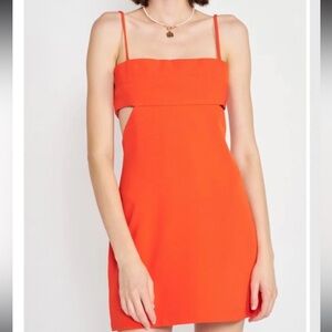 ORANGE/RED CUTOUT DRESS
